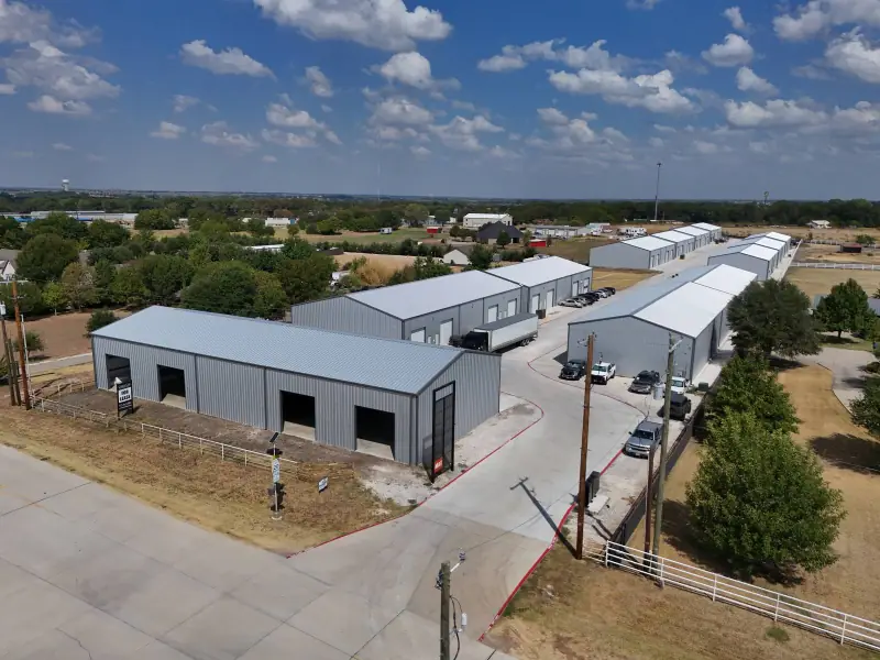 Aerial view of Patriot's small-bay flex buildings in Melissa, Texas