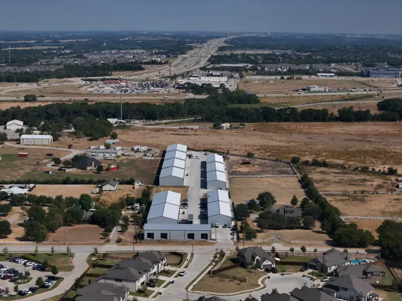 Melissa, Texas small-bay park with the US-75 growth corridor beyond