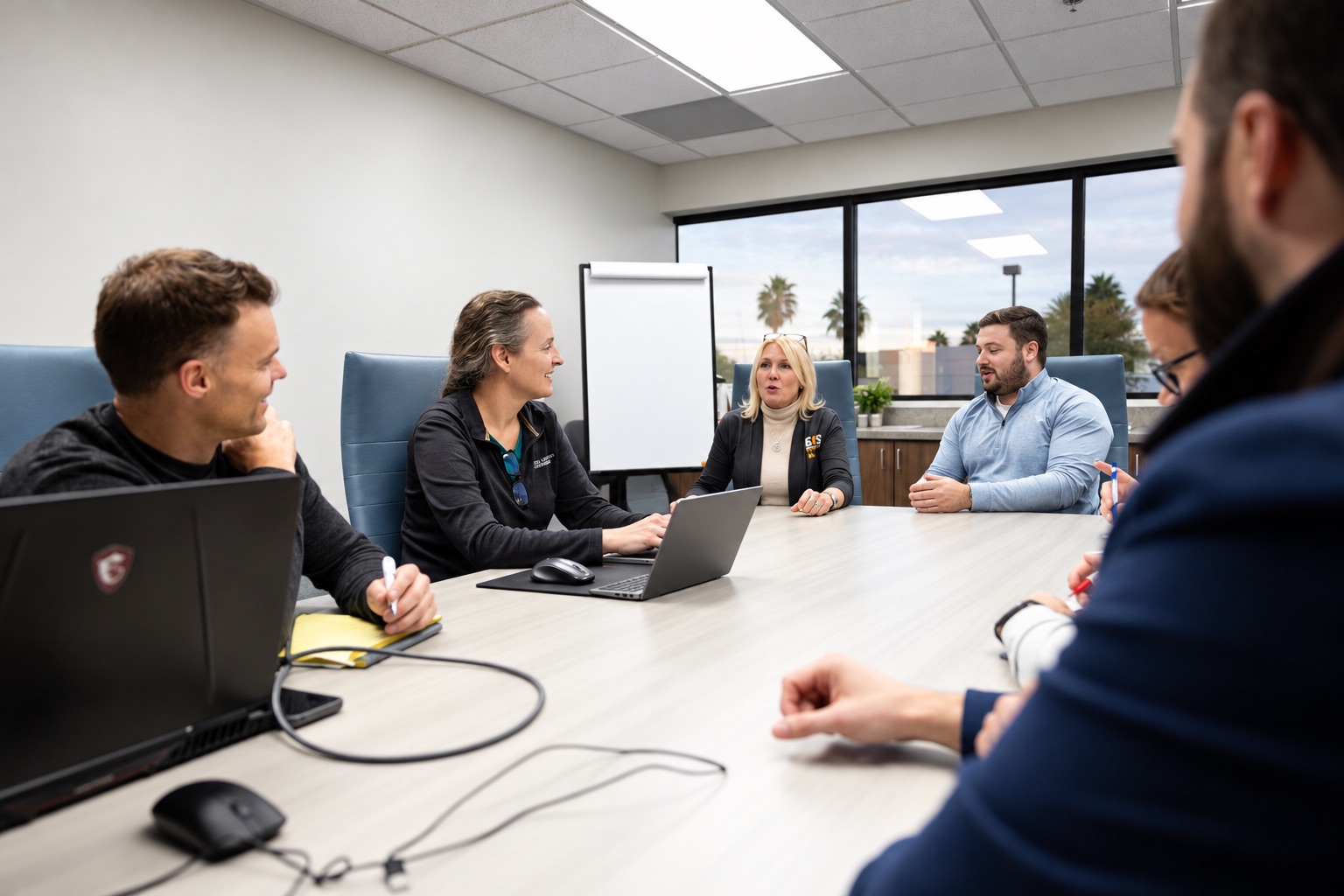 The Patriot Holdings team in a meeting